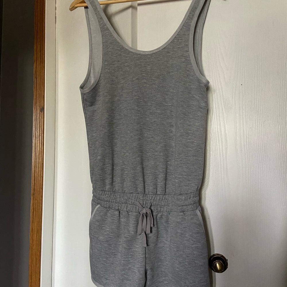 Fabletics Gray Sleeveless Jumpsuit